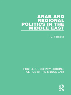 cover image of Arab and Regional Politics in the Middle East